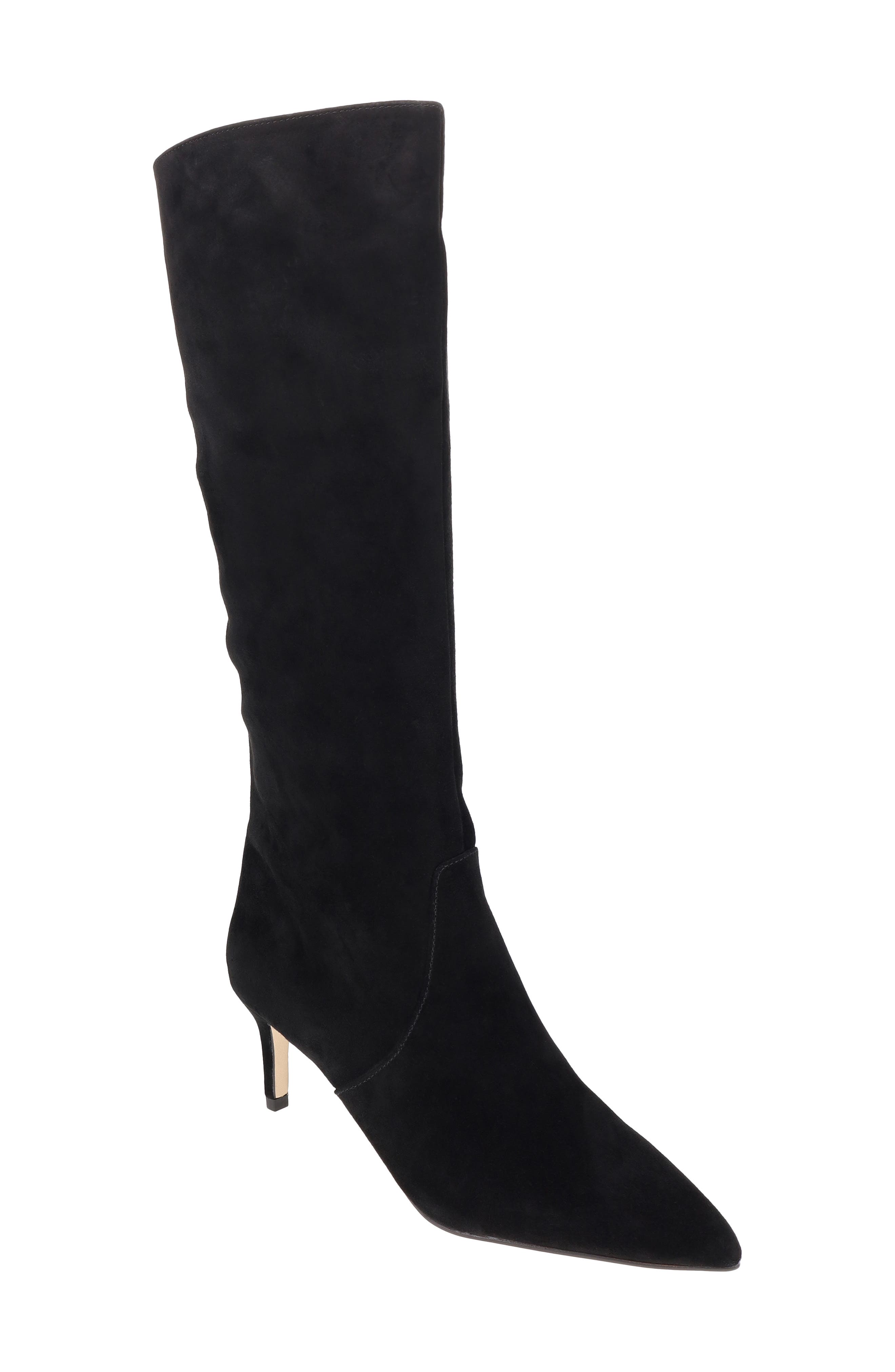 Ravina Leather Tall Boot, Main, color, BLACK