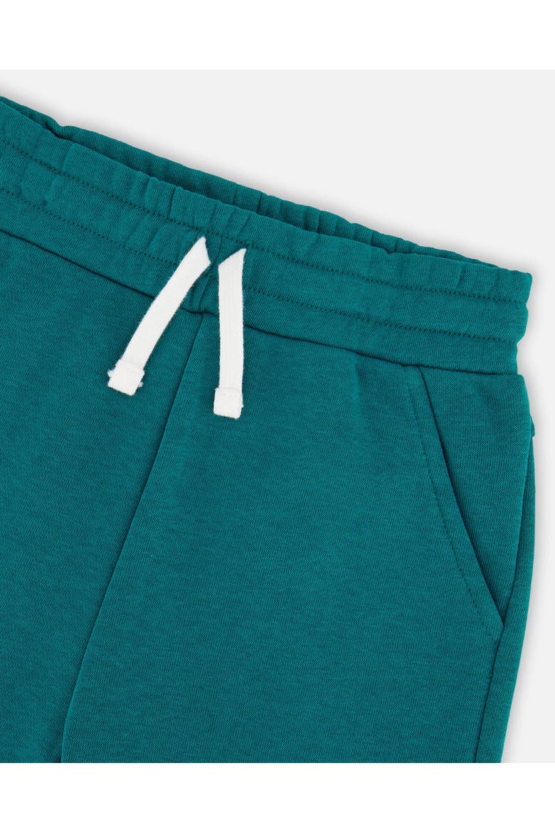 French Terry Sweatpants with Cross Seams, Alternate, color, Dark Turquoise