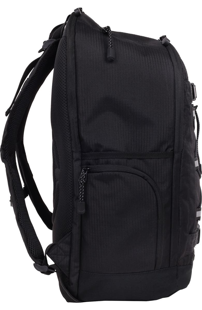 Element Ripstop Backpack- Durable Outdoor and School Bag with Skate Straps and Multiple Compartments, Alternate, color, Black