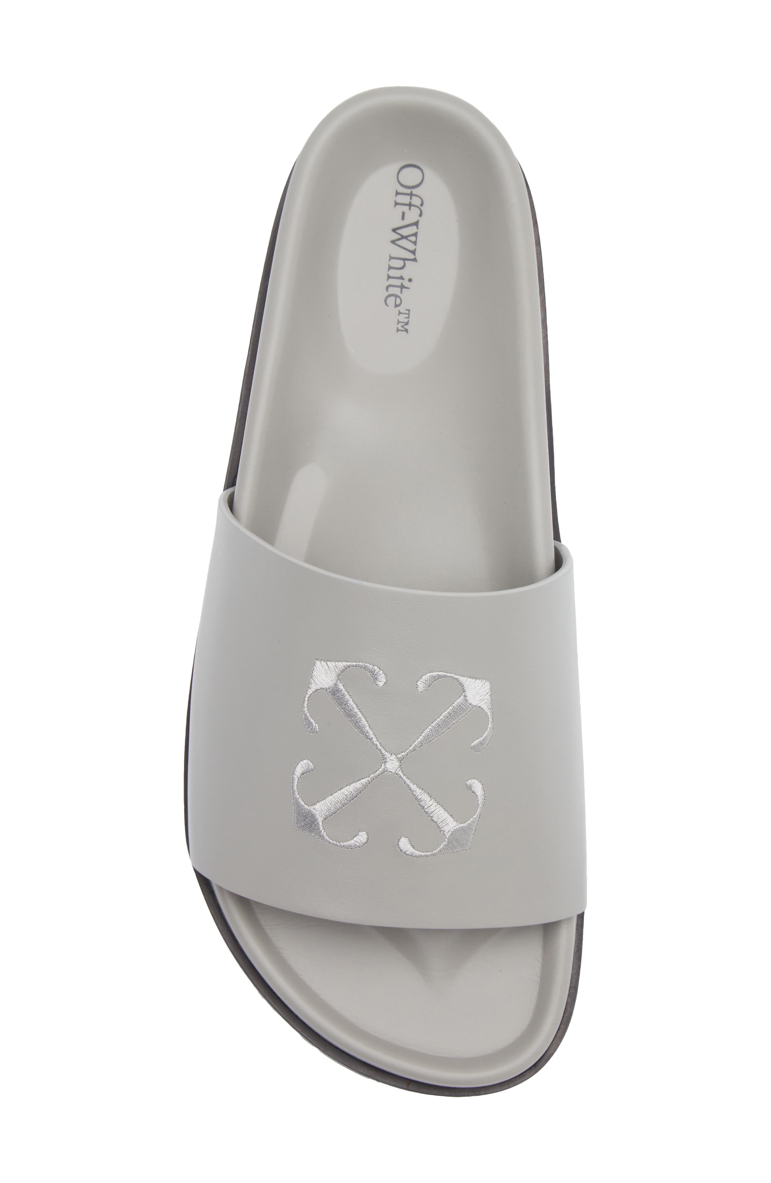 Off-White Pool Time Slide Sandal, Alternate, color, Grey Grey
