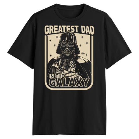 Men's Star Wars A New Hope Vader Greatest Dad In The Galaxy  Graphic T-Shirt