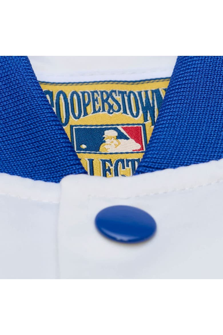 Men's Mitchell & Ness White Chicago Cubs Cooperstown Collection Arctic Lightweight Satin Full-Snap Jacket, Alternate, color, White