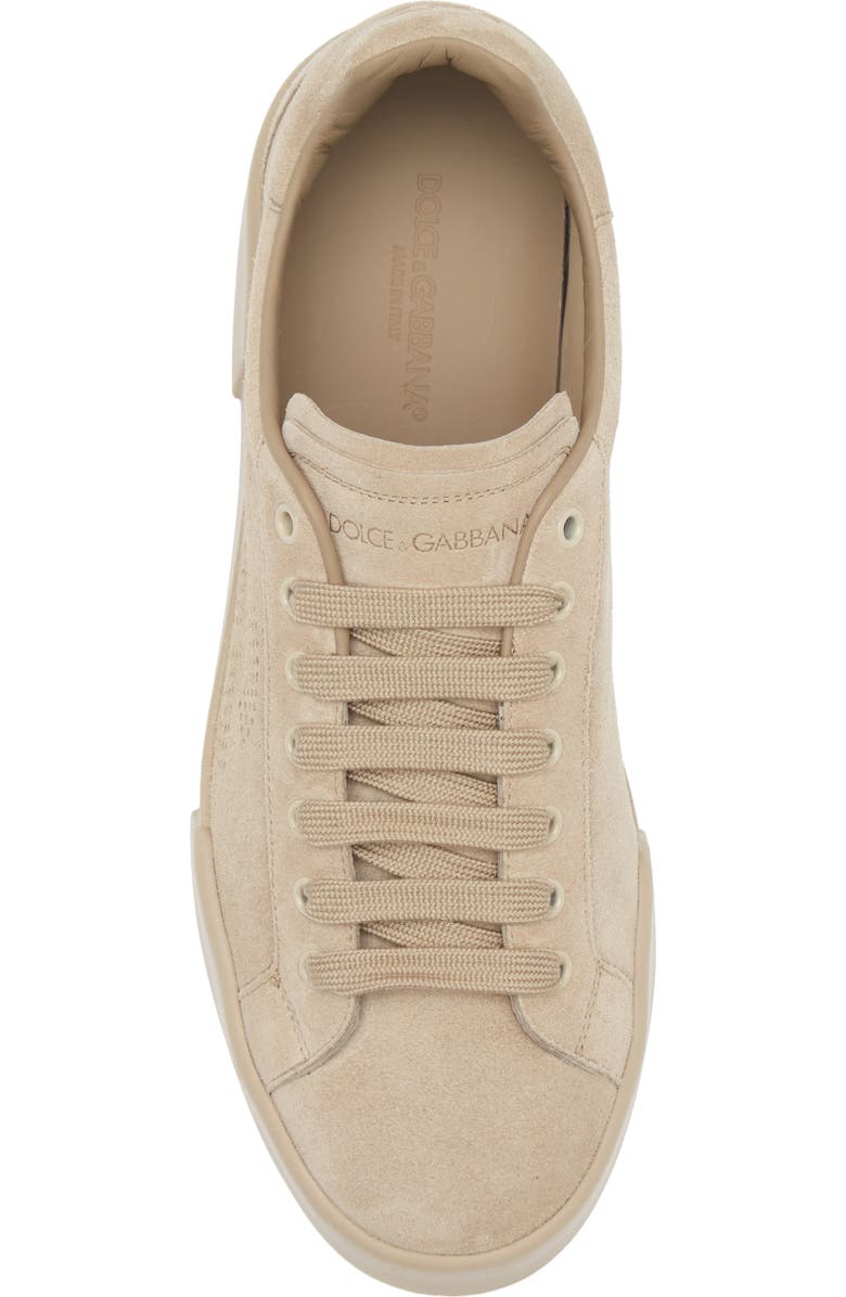Dolce&Gabbana Perforated Logo Low Top Sneaker, Alternate, color, 80703-Sabbia