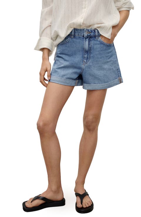 High Waist Denim Mom Shorts (Regular & Plus)