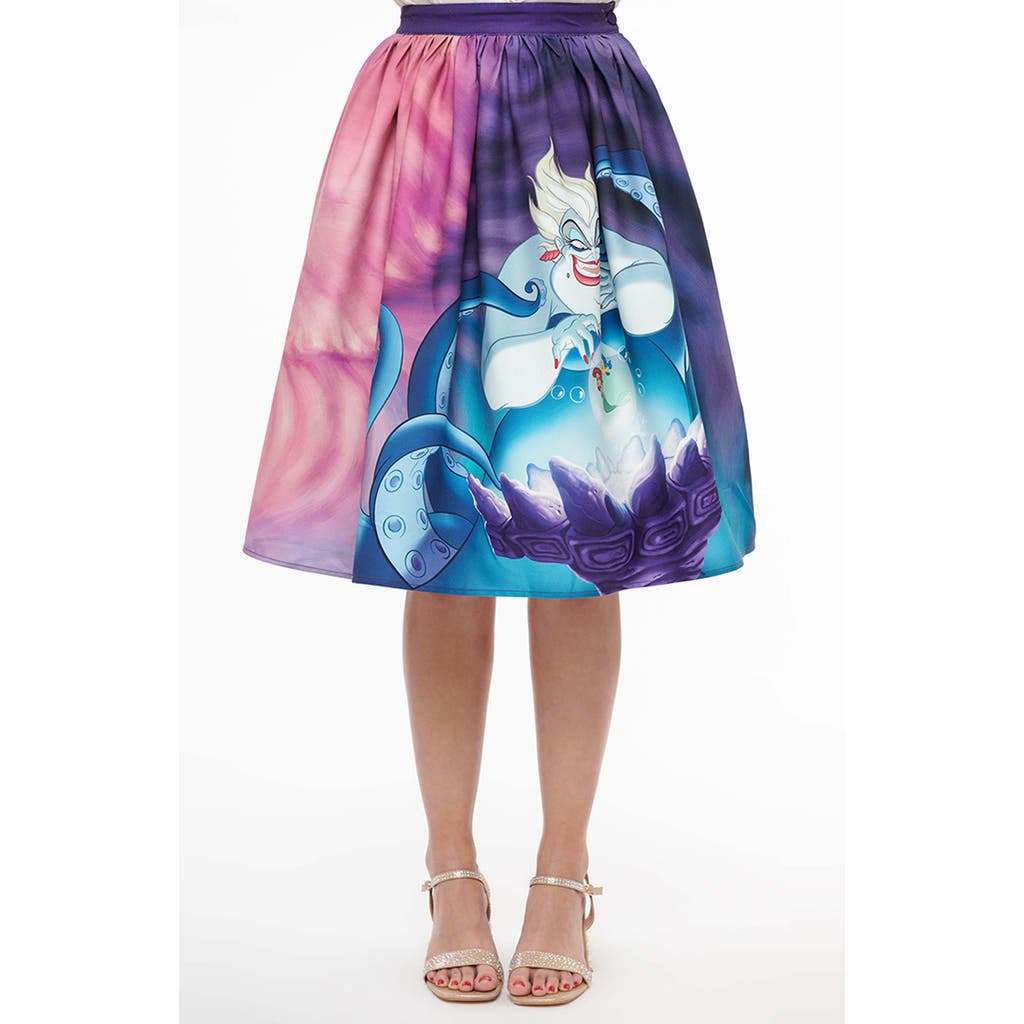 UNIQUE VINTAGE UNIQUE VINTAGE PRINTED WOVEN GELLAR SWING SKIRT