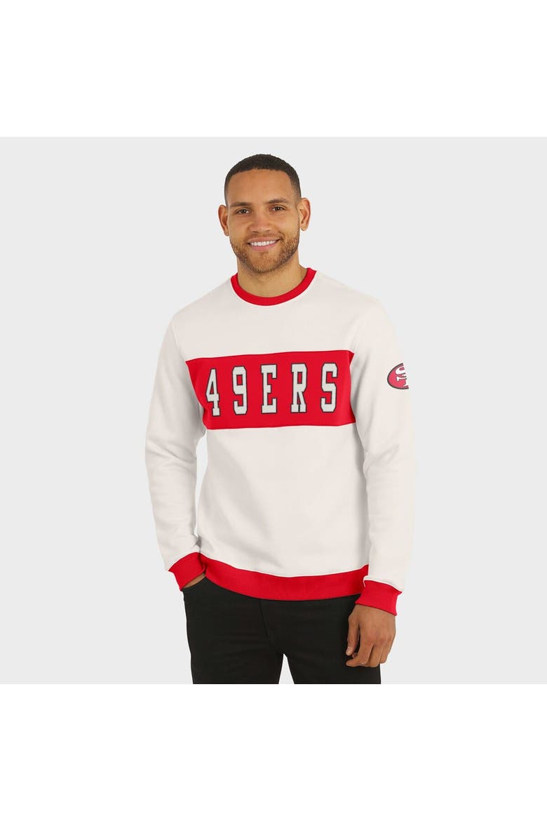 Men's Darius Rucker Collection by Fanatics  Cream San Francisco 49ers Colorblock Pullover Sweatshirt, Alternate, color, Cream