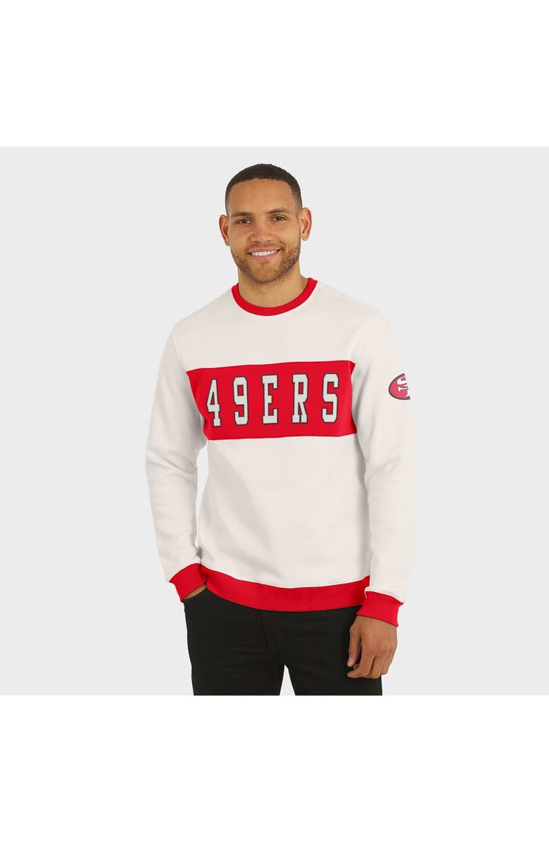 Darius Rucker Collection by Fanatics Men's Darius Rucker Collection by Fanatics  Cream San Francisco 49ers Colorblock Pullover Sweatshirt, Alternate, color, Cream