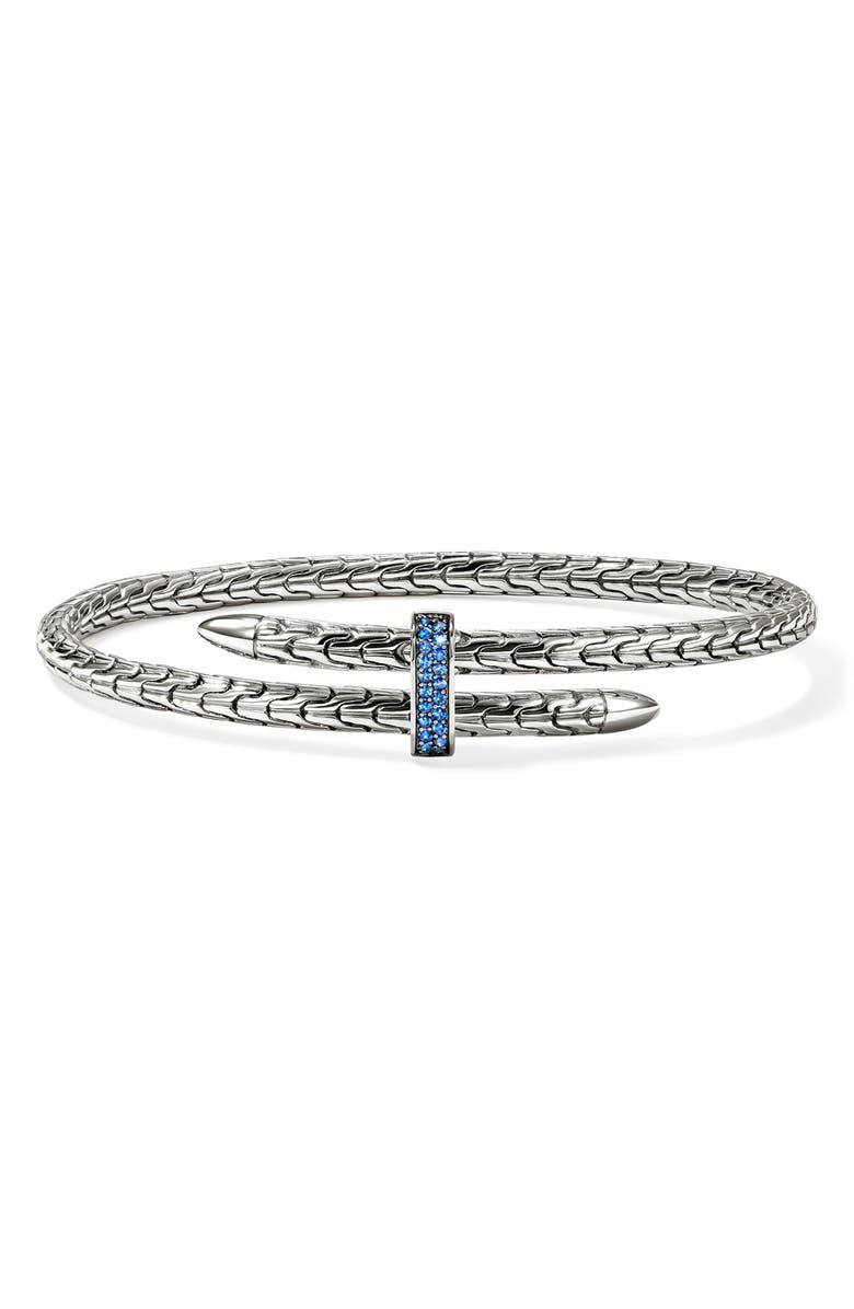 John Hardy Spear Flex Cuff Bracelet, Main, color, Silver