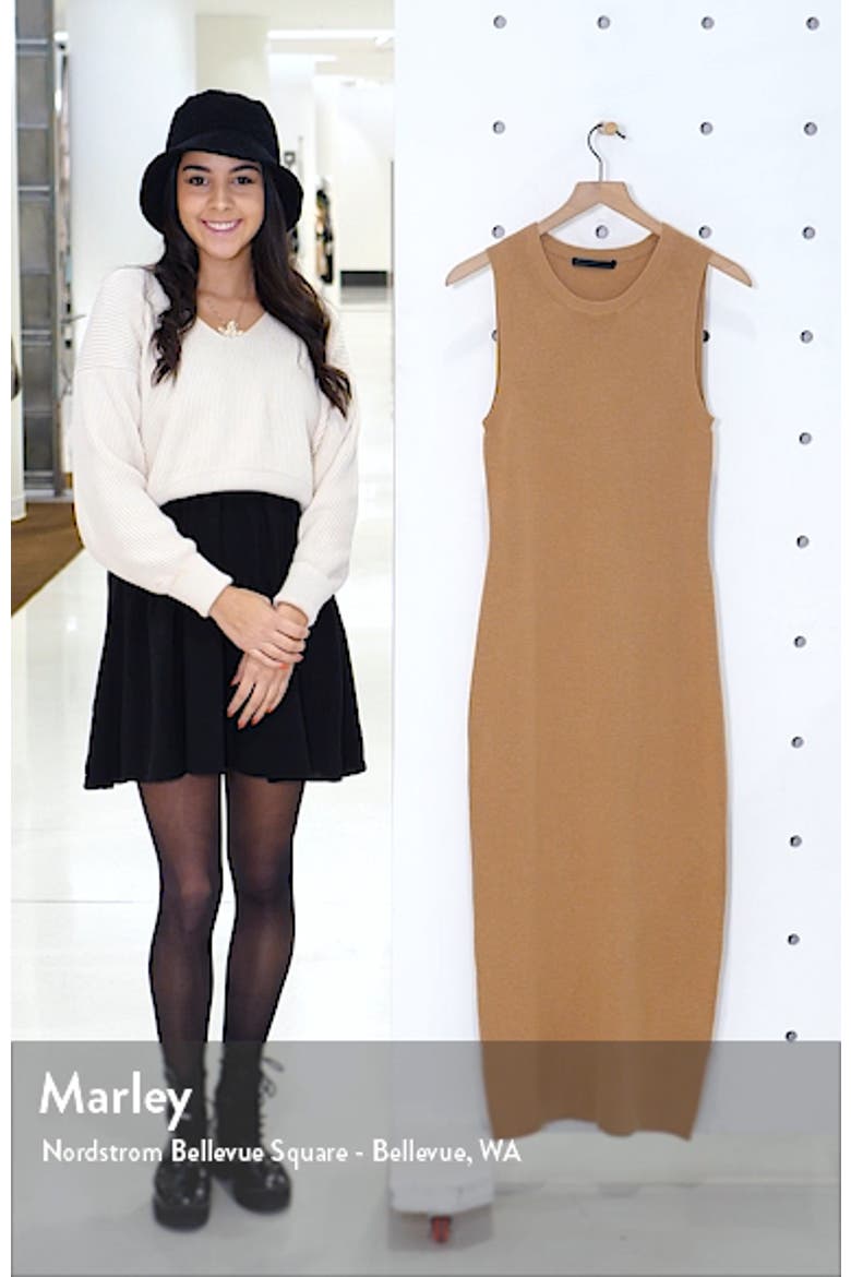 Sleeveless Cotton & Cashmere Blend Sweater Dress video