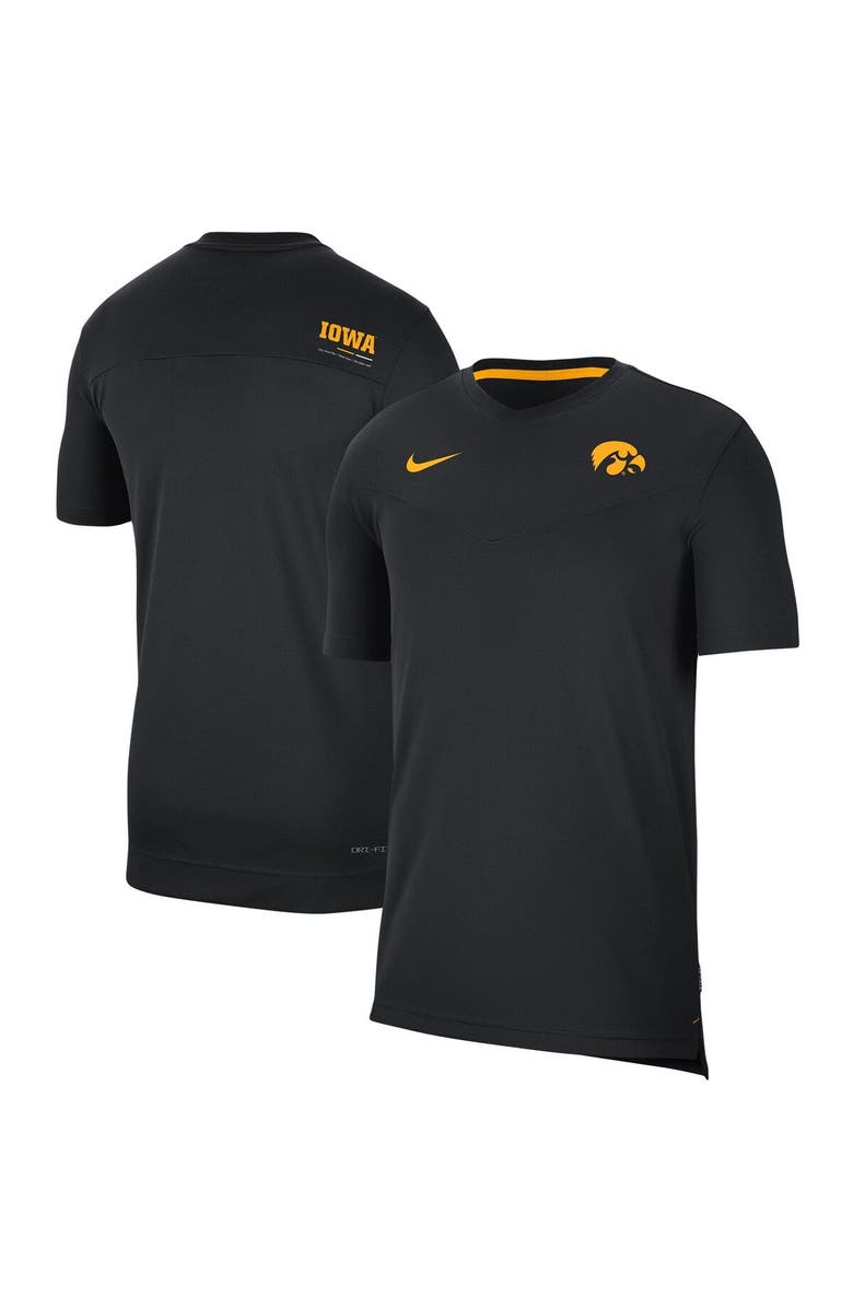 Nike Men's Nike Black Iowa Hawkeyes 2022 Coaches UV Performance T-Shirt, Main, color, Black