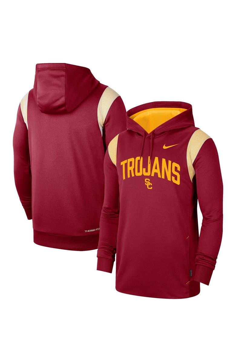 Nike Men's Nike Cardinal USC Trojans 2022 Game Day Sideline Performance Pullover Hoodie, Alternate, color, 