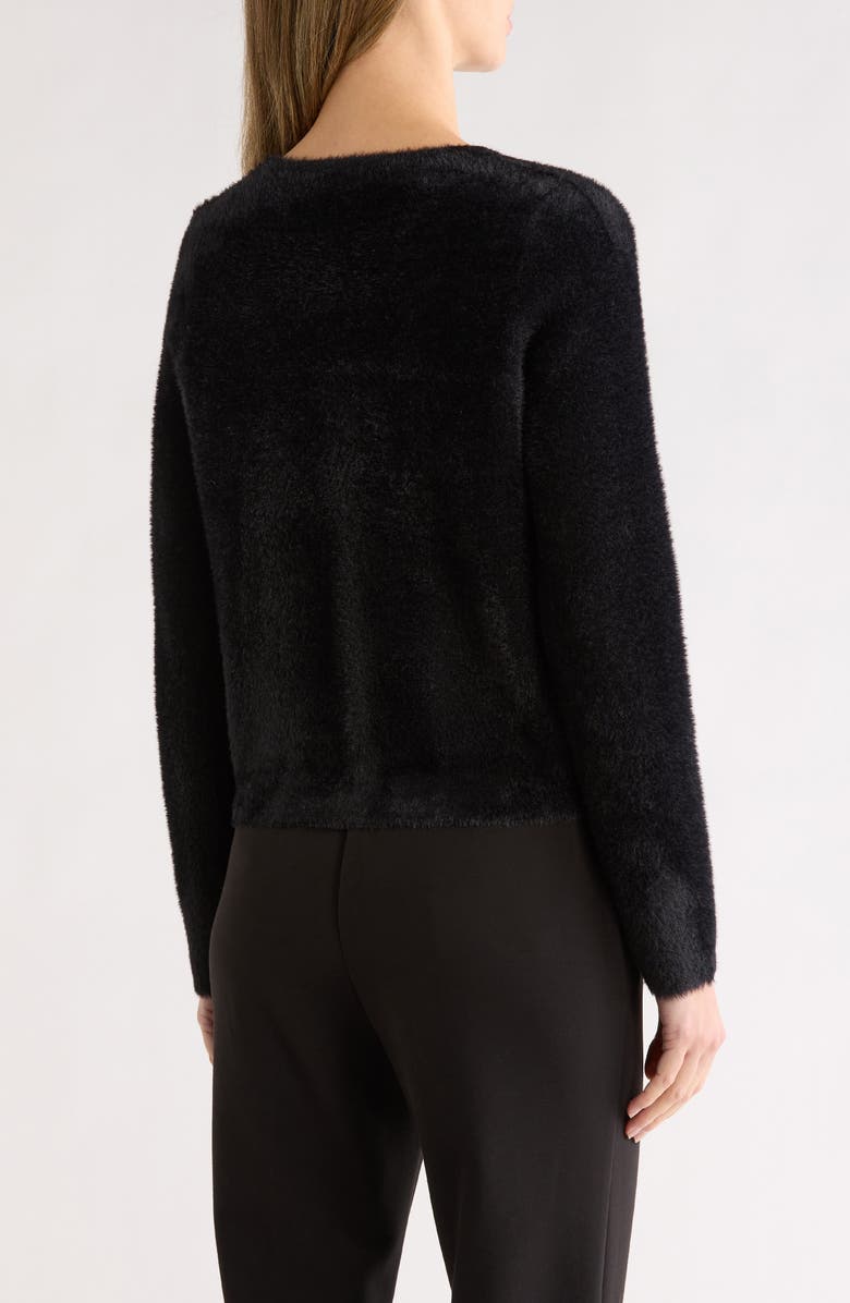 CYRUS Eyelash Knit Cardigan, Alternate, color, Black
