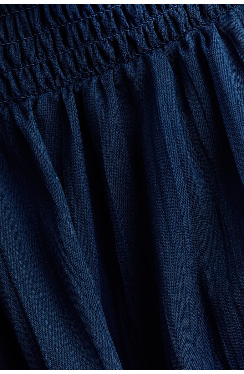 H&M Smocked Chiffon Skirt, Alternate, color, Navy Blue