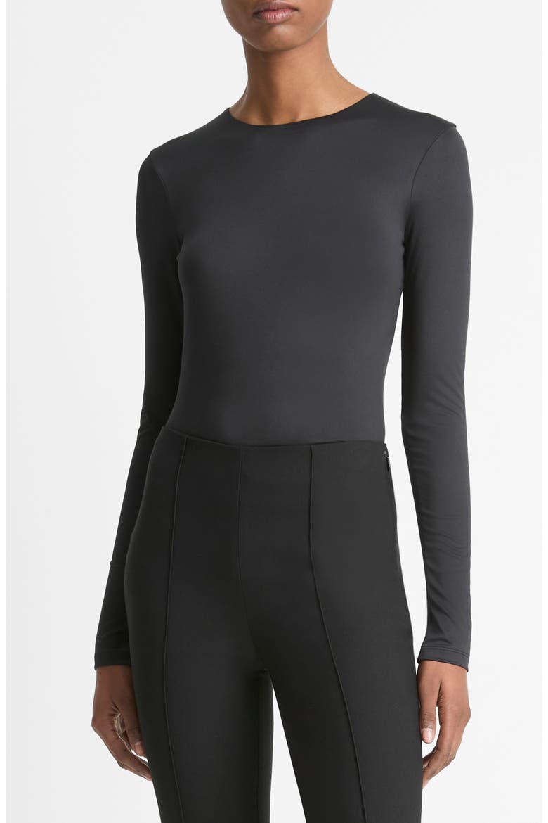 Long Sleeve Knit Top, Main, color, BLACK