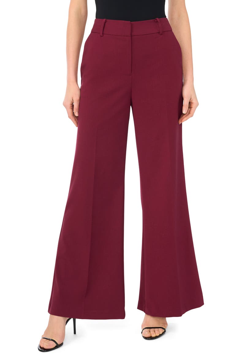 Wide Leg Suit Pants, Main, color, CRISP MERLOT