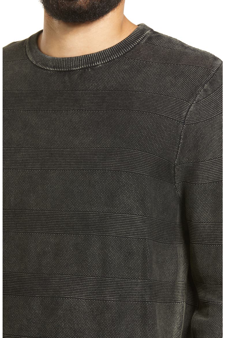 Washed Cotton Sweater, Alternate, color, BLACK