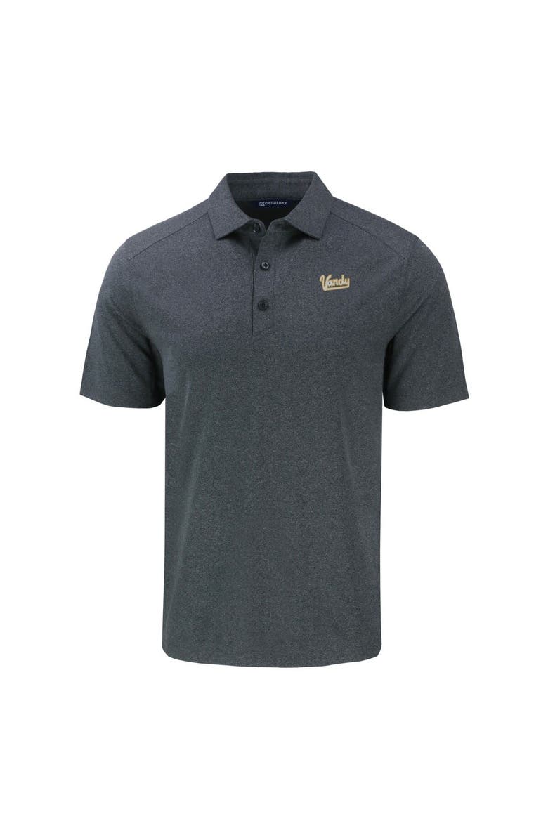 Cutter & Buck Men's Cutter & Buck  Heather Black Vanderbilt Commodores Vault Forge Eco Stretch Recycled Polo, Alternate, color, 