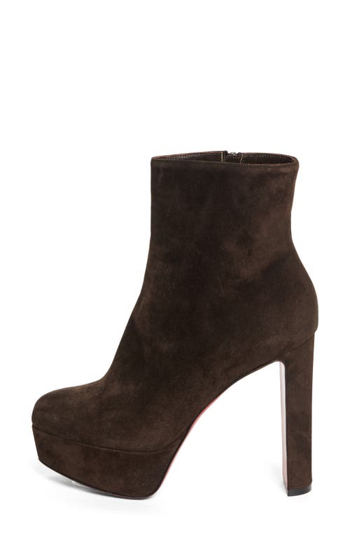 Christian Louboutin Loo Platform Bootie In Brown