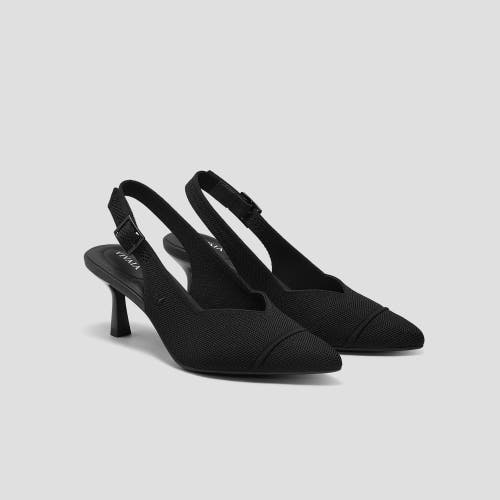 Vivaia Pointed-toe Slingback Sandals In Black