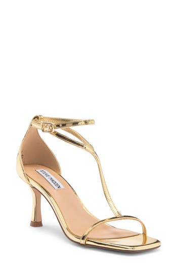 Shop Steve Madden Mayzie T-strap Sandal In Gold