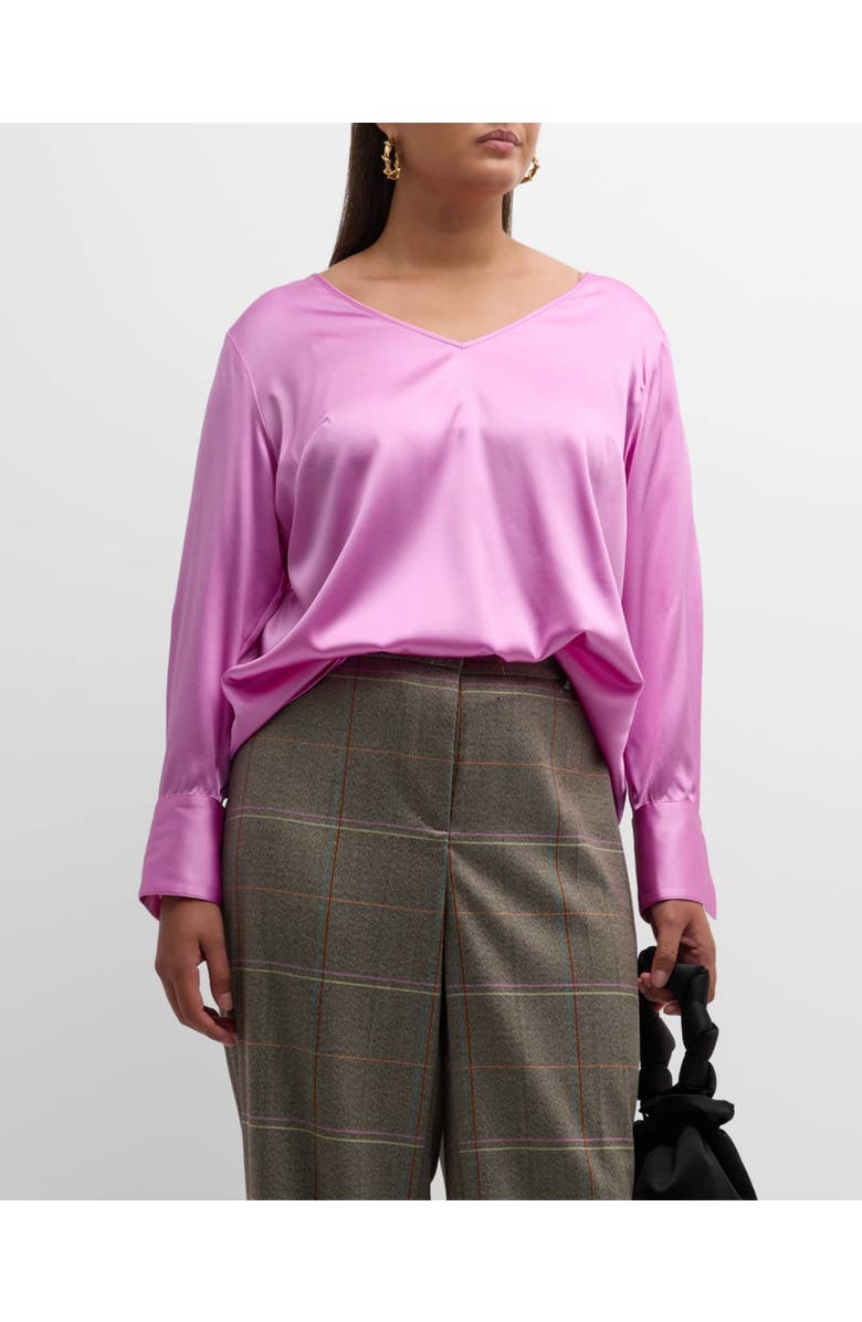 Gabriella Rossetti Vittoria Silk V-Neck Blouse, Alternate, color, 