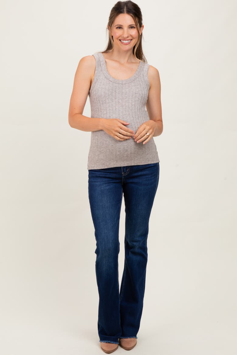 Raw Hem Bootcut Maternity Jeans, Alternate, color, Navy Blue