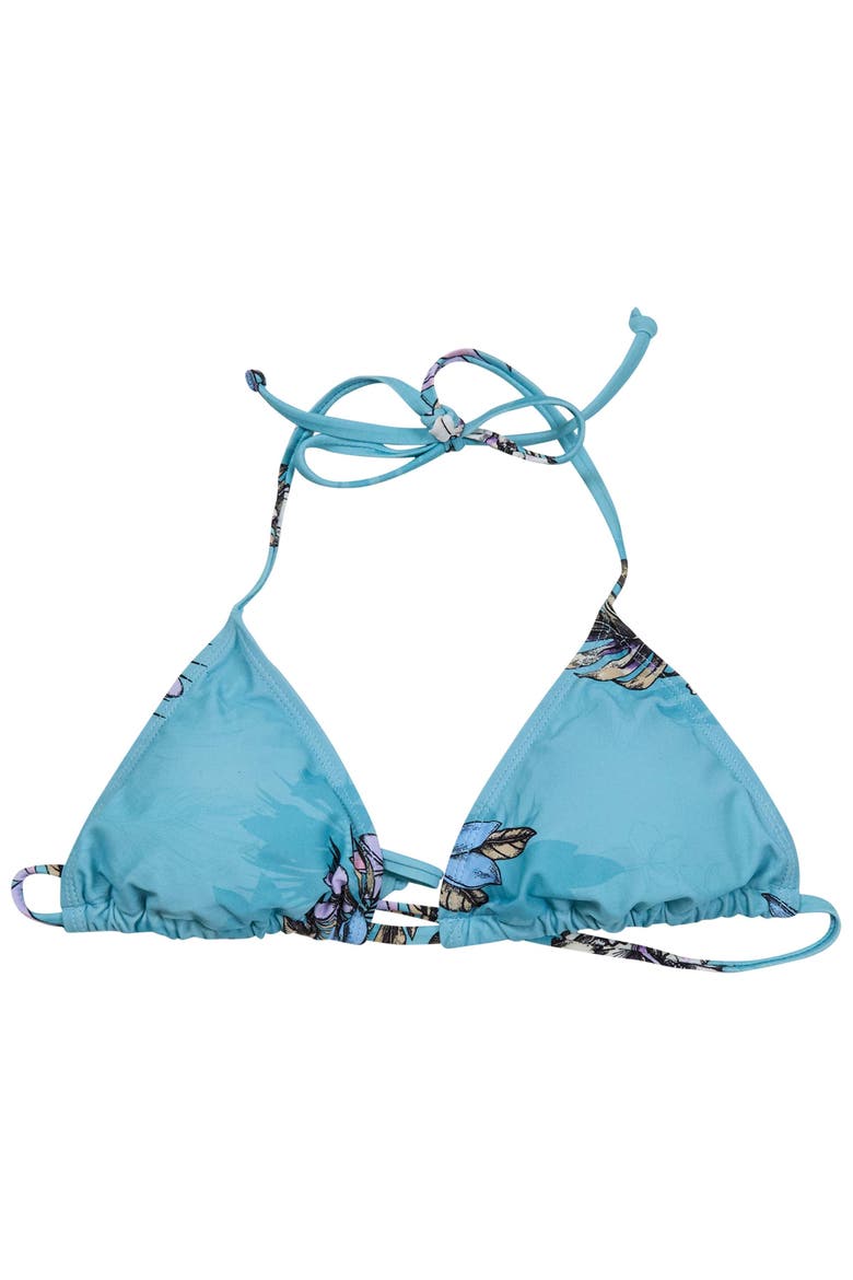 Exotic Floral Womens Bikini Top, Alternate, color, Exotic Floral Teal