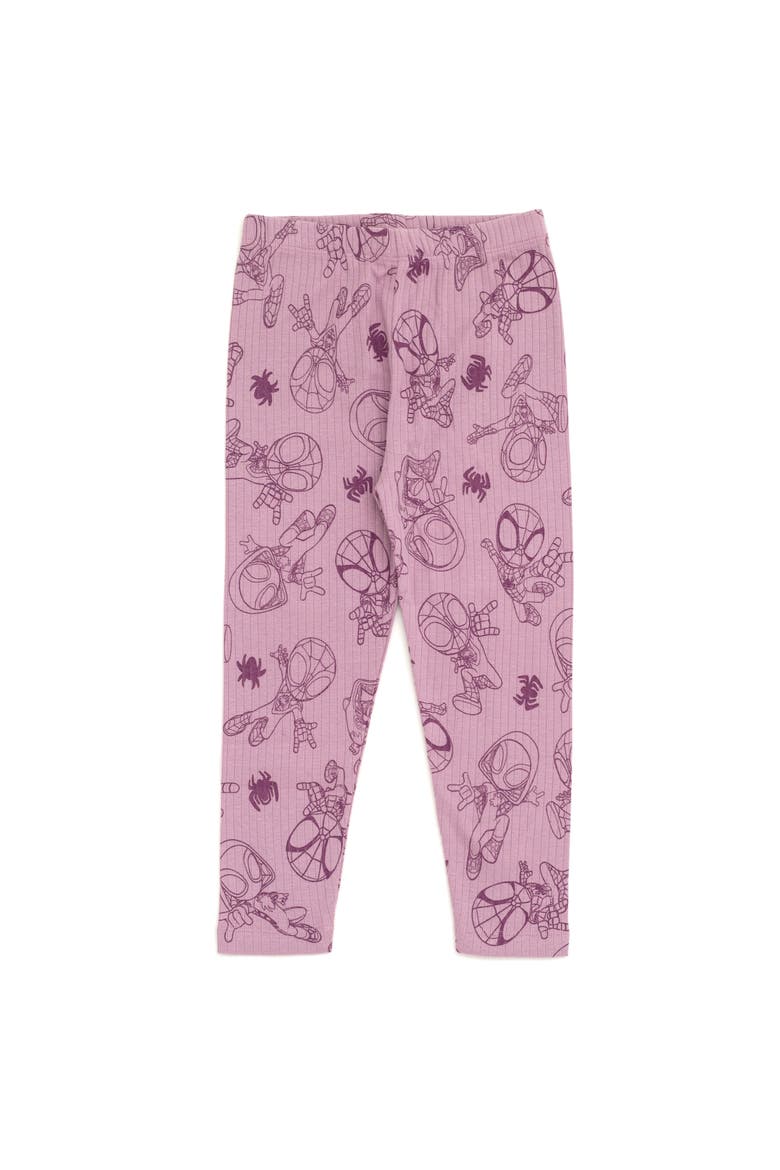 Spidey and His Amazing Friends 2-Piece T-Shirt and Leggings Set, Alternate, color, Ivory Purple