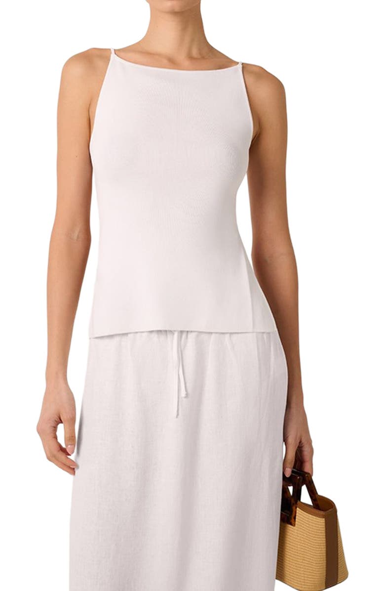 WeWoreWhat High Straight Neck Top, Alternate, color, 