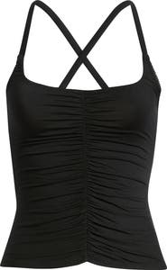 Free People Shimmer Shimmer Ruched Crossback Camisole