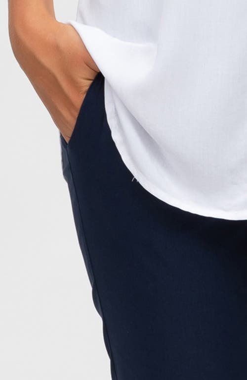 Pietro Brunelli Maternity Maternity Super Stretch Straight Slim Fit Elwood Trousers In Blue