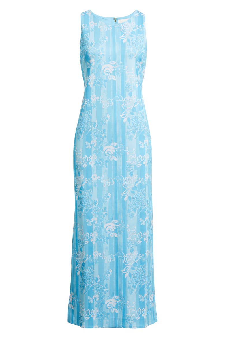Melodie Floral Print Maxi Dress, Alternate, color, CAPRI BLUE
