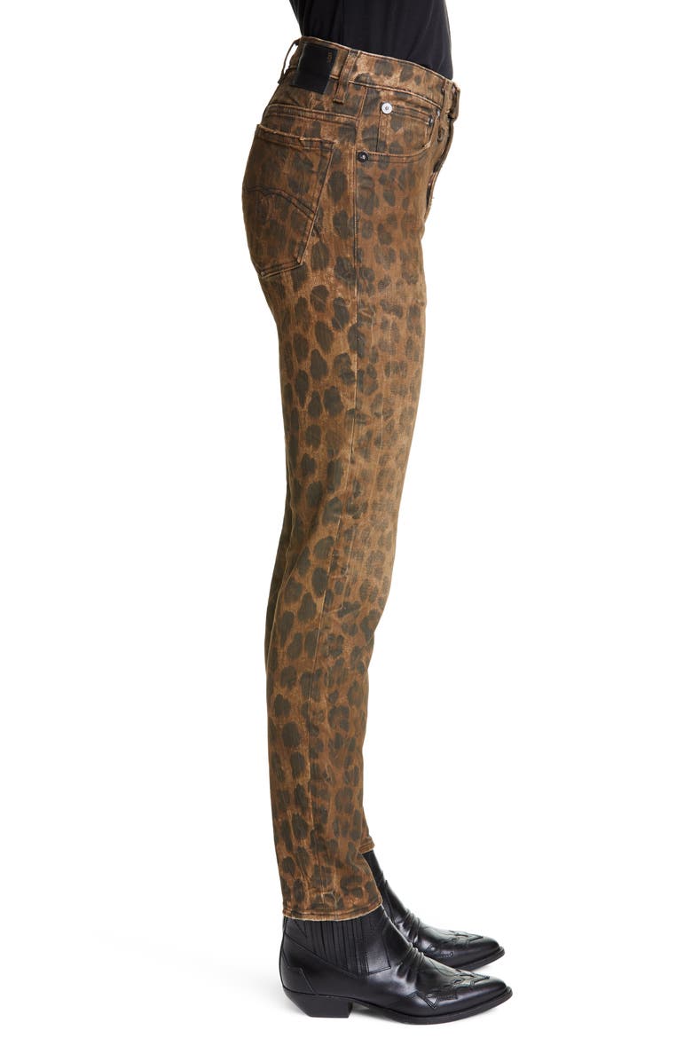 Leopard Print Distressed High Waist Skinny Jeans, Alternate, color, LEOPARD