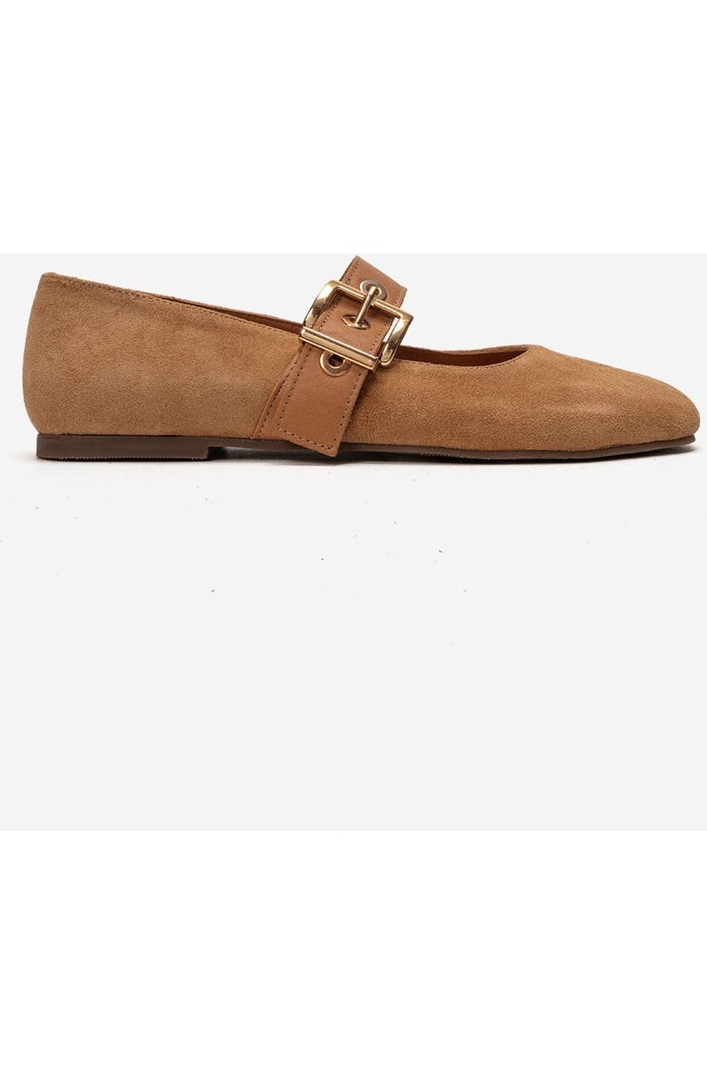 Forever & Always Shoes Jonas Leather Ballet Flat, Alternate, color, Cognac Suede