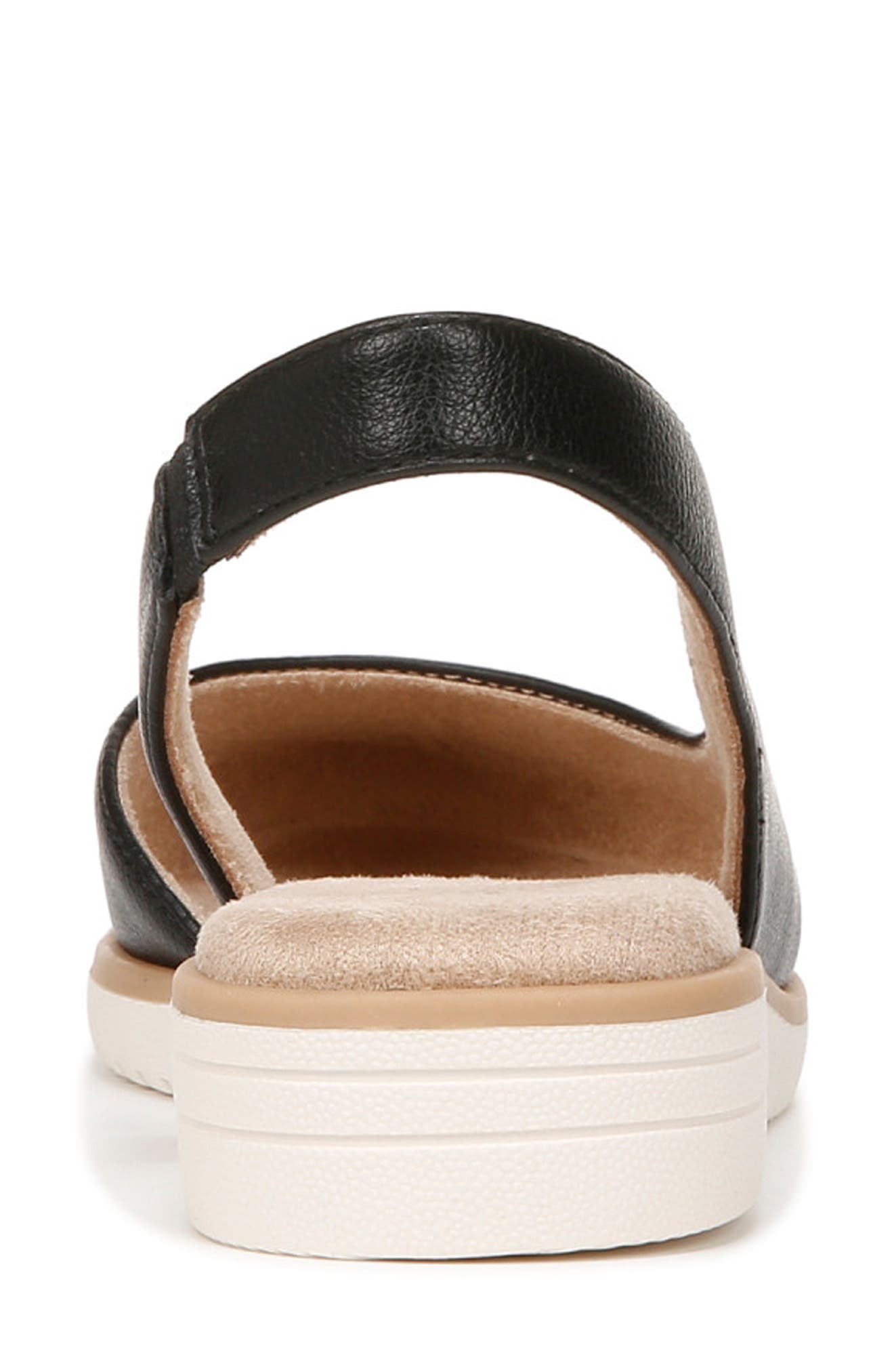 SOUL NATURALIZER Idea Slingback Flat - Wide Width Available, Alternate, color, Black Faux Leather