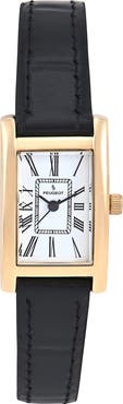 Peugeot Classic Rectangular Leather Watch- 34x20MM