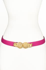 Raina Belts Pineapple buckle Leather Belt