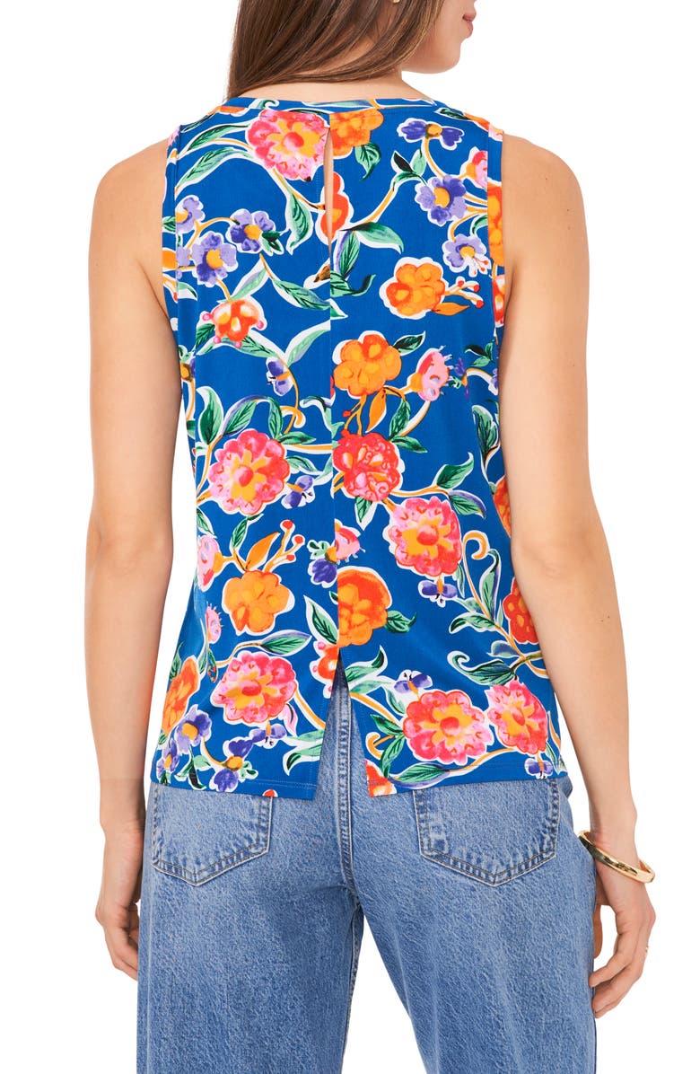 Vince Camuto Floral Back Keyhole Tank, Alternate, color, 