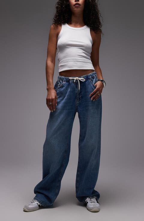 Baggy Drawstring Jeans