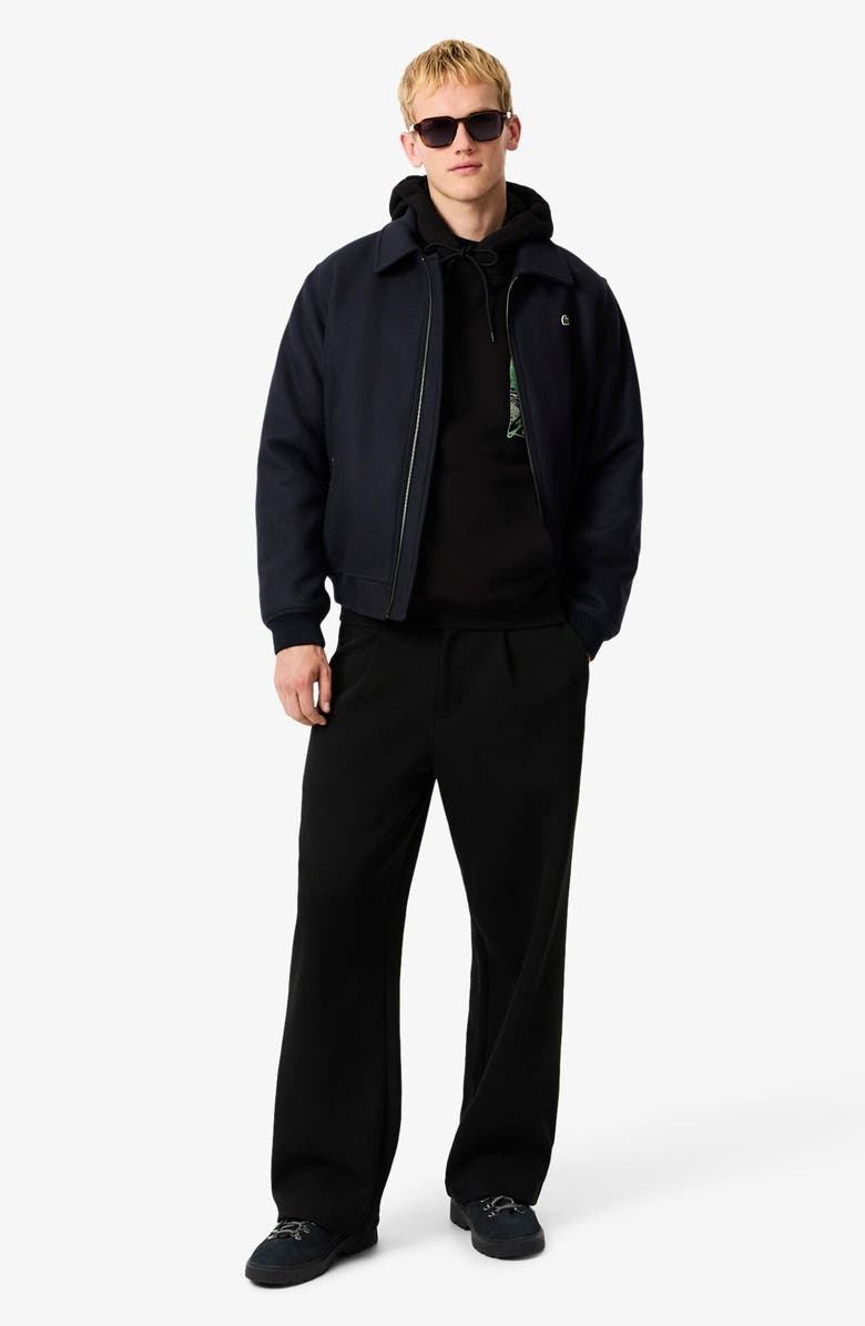 Lacoste Tennis Graphic Hoodie Pullover, Alternate, color, Black