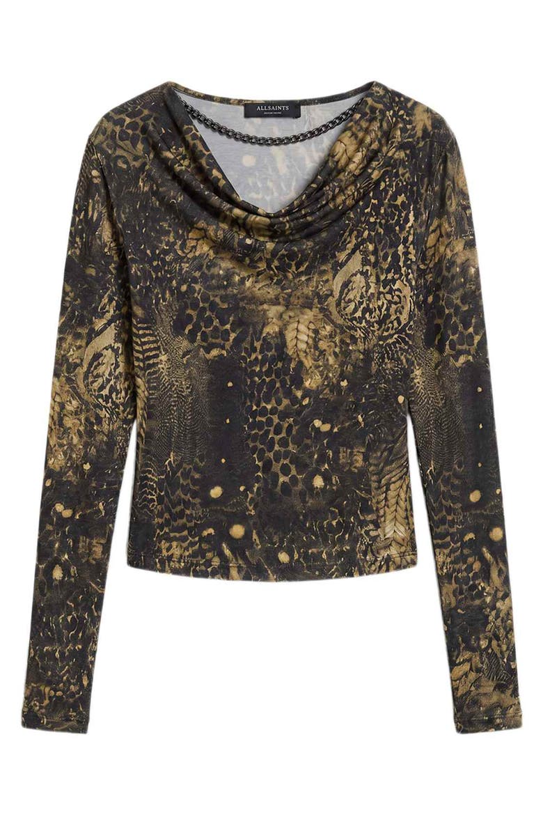 Hallie Long Sleeve Cowl Neck Top, Alternate, color, BLIXA KHAKI GREEN