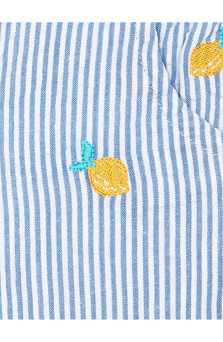 JOJO MAMAN BEBE Embroidered Top & Lemon Shorts Set, Alternate, color, 