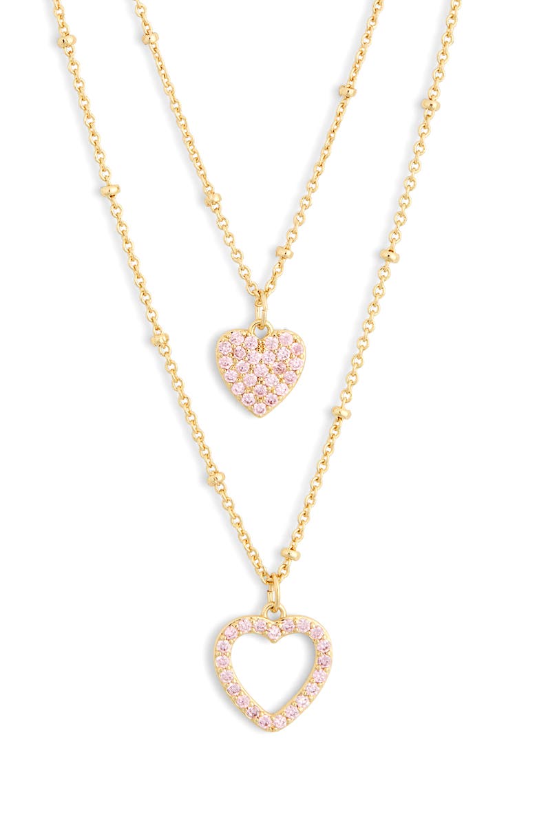 Leith 2-Pack CZ Heart Pendant Necklace, Alternate, color,
