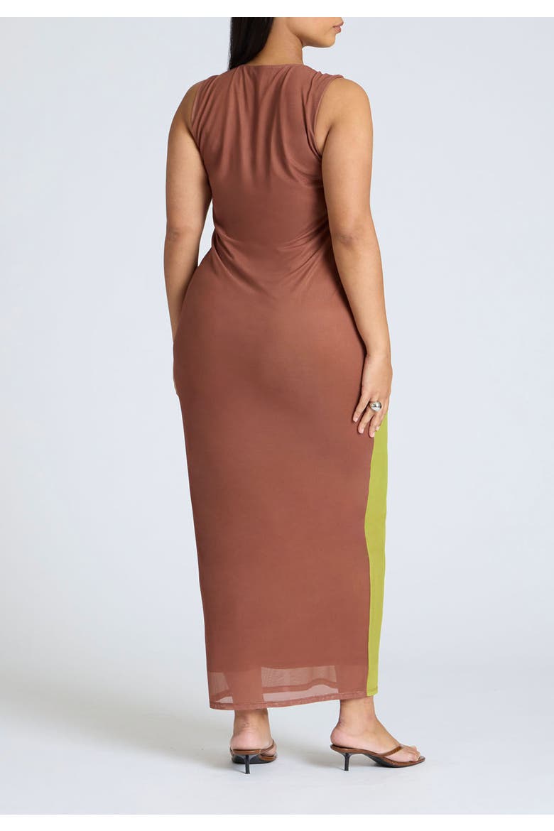 Printed Mesh Dress With Shirring, Alternate, color, FRAGILE SPROUT