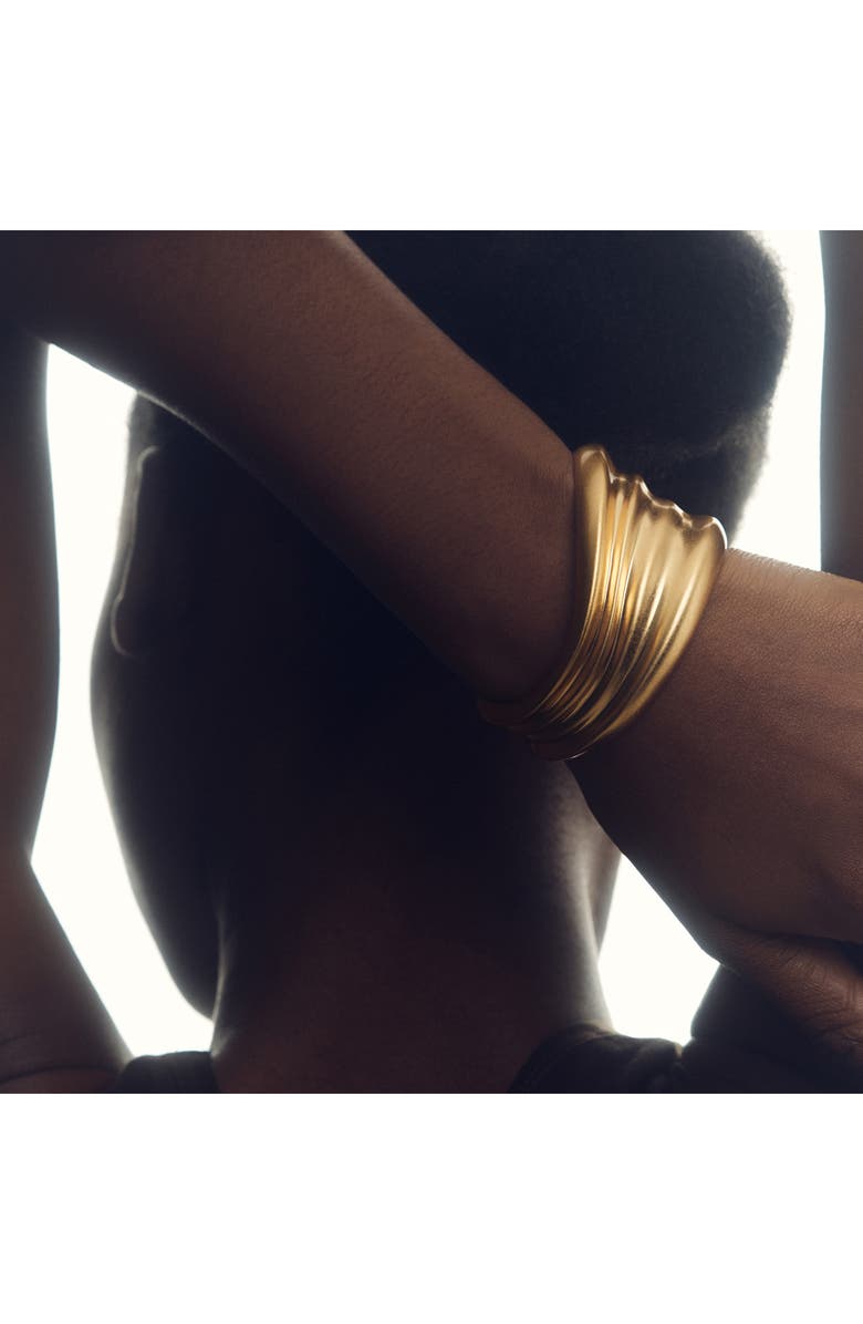 Reiss Florence Fluid Cuff Bracelet, Alternate, color, Gold Tone