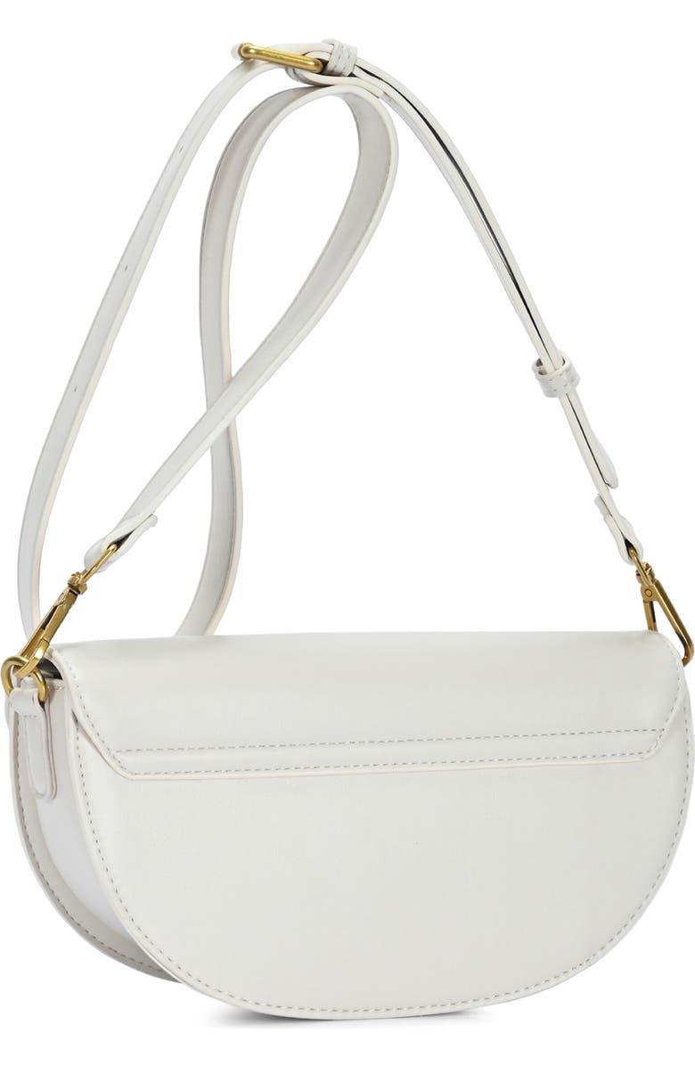 Madison West Buckle Half Moon Crossbody Bag, Alternate, color, Bone