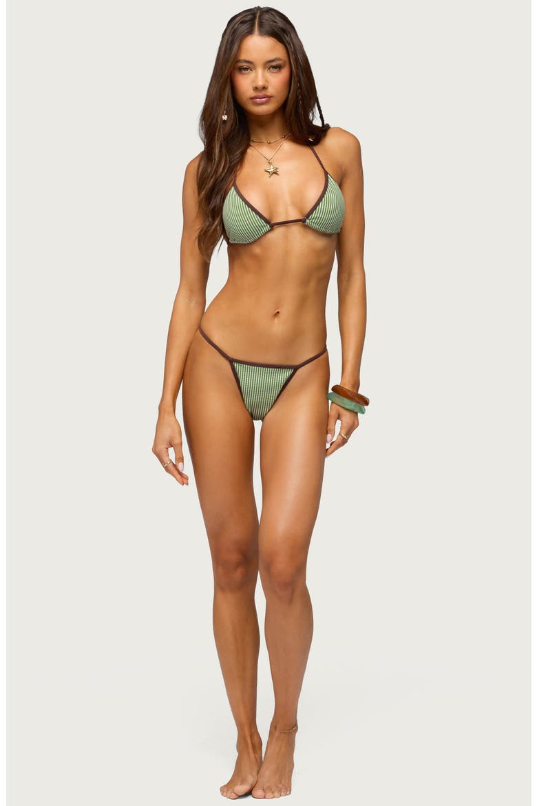 Vale Stripe Bikini Bottoms, Alternate, color, GREEN