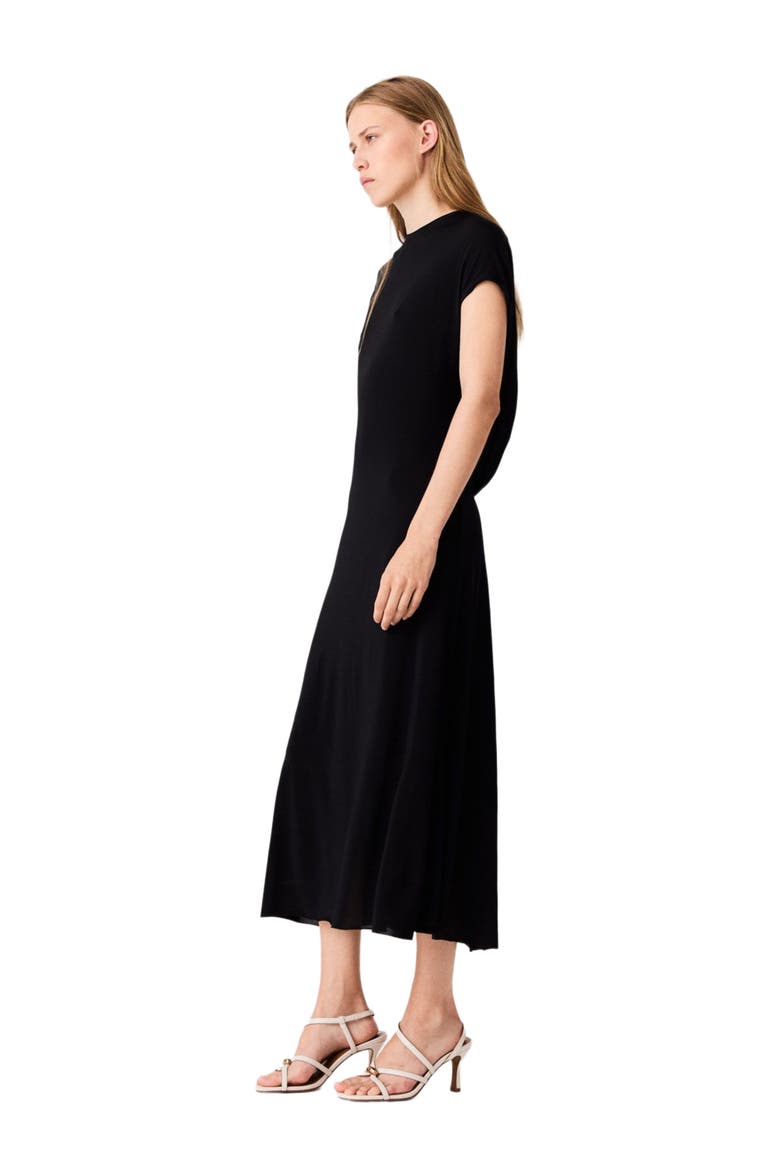 Cowl-back maxi dress, Alternate, color, Black