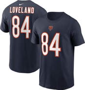 Nike Men's Nike Colston Loveland Navy Chicago Bears  Name & Number T-Shirt