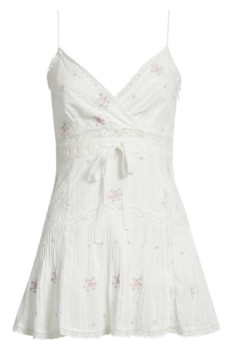 Sibelle Lace Cotton Minidress, Alternate, color, SUN BLEACHED MEADOW